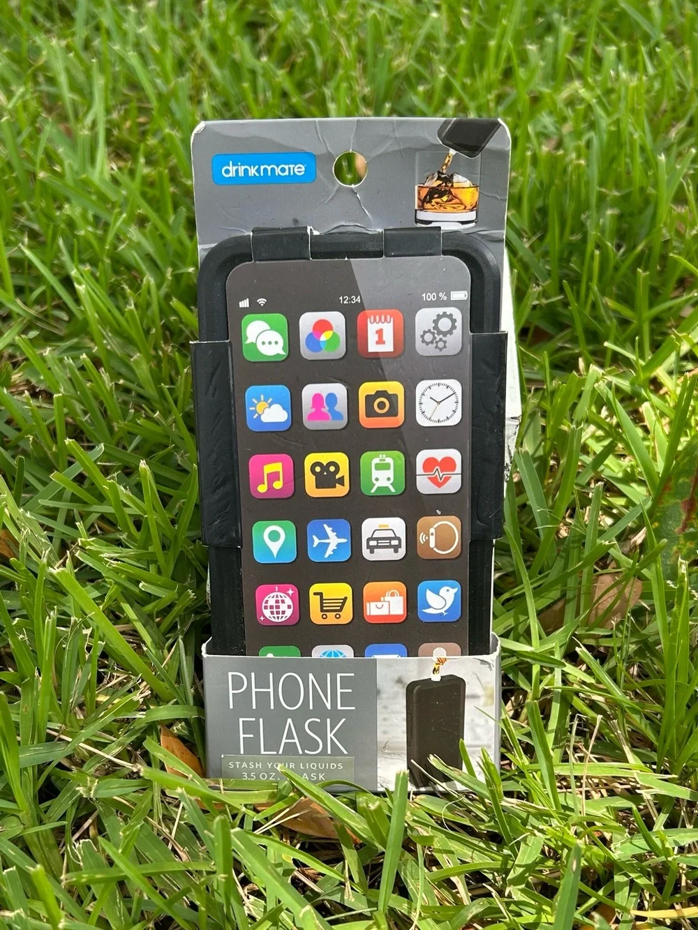 Black Phone Flask - Discreet Cell Phone Shaped Flask